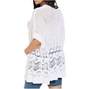 Torrid Open Stitch Crochet Cardigan Sweater Cloud Dancer NWT Size 5/6 Boho